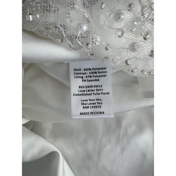 Show Me Your Mumu Wedding Skirt Love Letter Floral, Sequin, SZ S NWT - Picture 7 of 8